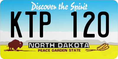 ND license plate KTP120
