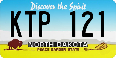 ND license plate KTP121