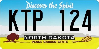 ND license plate KTP124