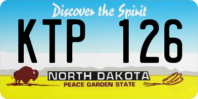 ND license plate KTP126