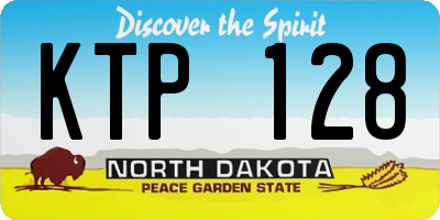 ND license plate KTP128