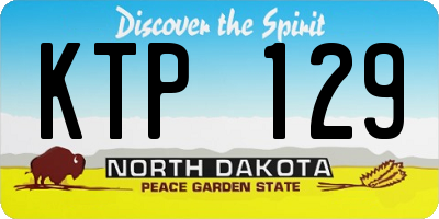 ND license plate KTP129