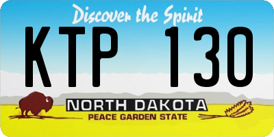 ND license plate KTP130