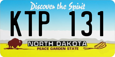 ND license plate KTP131
