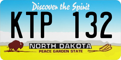 ND license plate KTP132