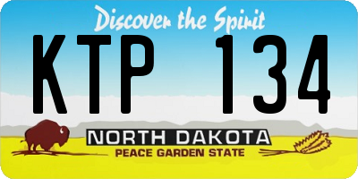 ND license plate KTP134