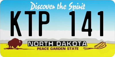 ND license plate KTP141
