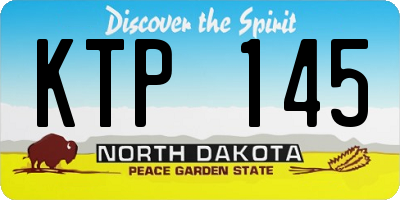 ND license plate KTP145