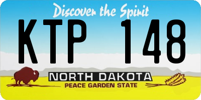 ND license plate KTP148
