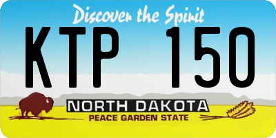 ND license plate KTP150