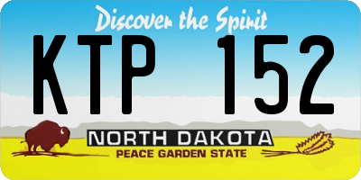 ND license plate KTP152
