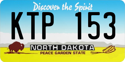 ND license plate KTP153