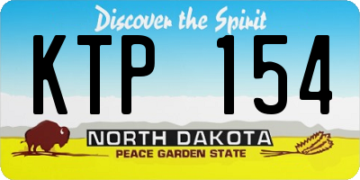 ND license plate KTP154