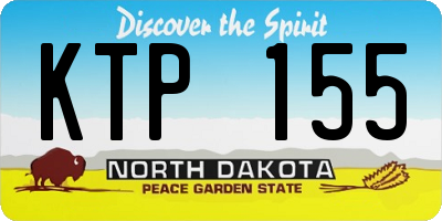 ND license plate KTP155