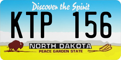 ND license plate KTP156