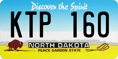 ND license plate KTP160