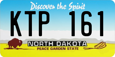ND license plate KTP161