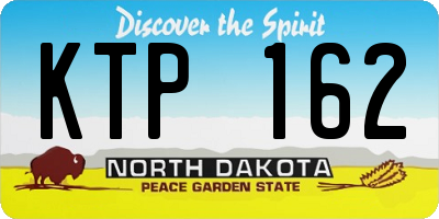 ND license plate KTP162