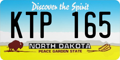 ND license plate KTP165