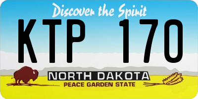 ND license plate KTP170