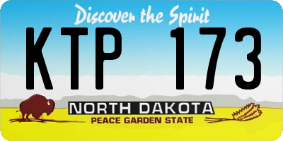 ND license plate KTP173