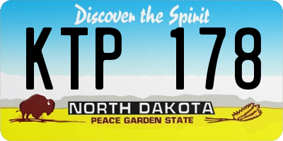 ND license plate KTP178