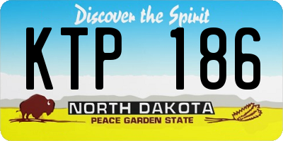 ND license plate KTP186