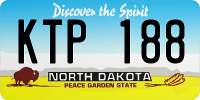 ND license plate KTP188