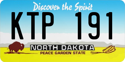 ND license plate KTP191