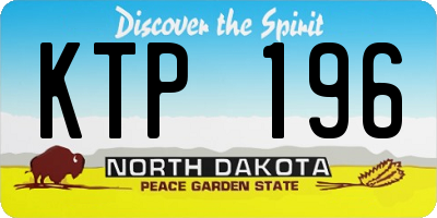 ND license plate KTP196
