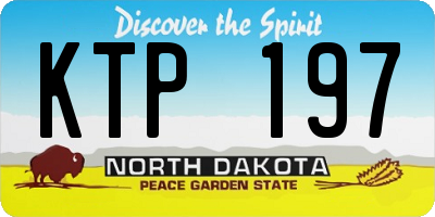 ND license plate KTP197