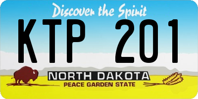 ND license plate KTP201