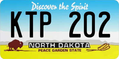 ND license plate KTP202