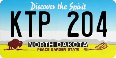 ND license plate KTP204