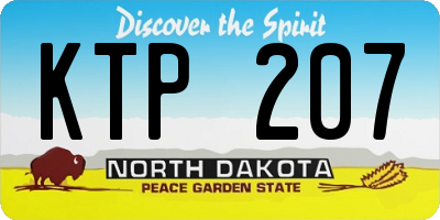 ND license plate KTP207