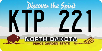 ND license plate KTP221