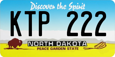 ND license plate KTP222