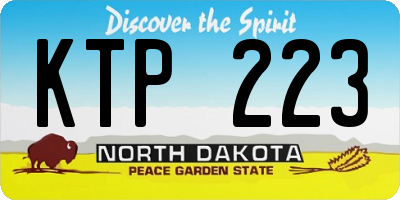 ND license plate KTP223