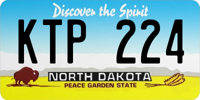 ND license plate KTP224