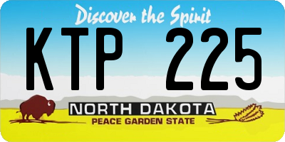 ND license plate KTP225