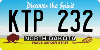 ND license plate KTP232