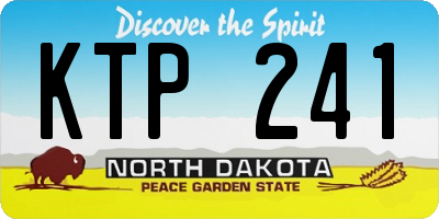 ND license plate KTP241