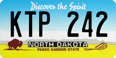 ND license plate KTP242