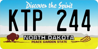 ND license plate KTP244