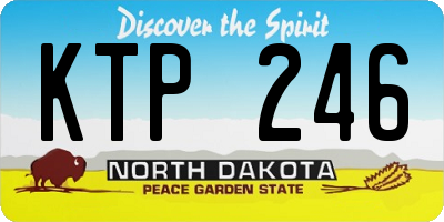 ND license plate KTP246