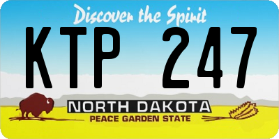 ND license plate KTP247