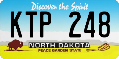 ND license plate KTP248