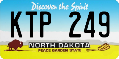 ND license plate KTP249