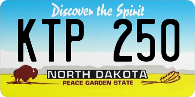ND license plate KTP250