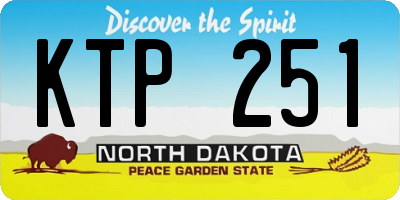 ND license plate KTP251